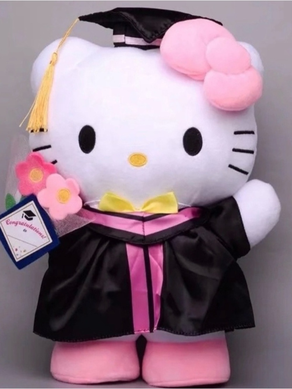 HelloKitty Graduation Plush Toy with Cap and Gown 25cm/9.5 Inch